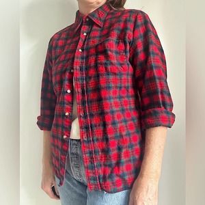 Vintage Pendleton Wool Flannel Shirt Small Fit Classic Plaid Button up Small